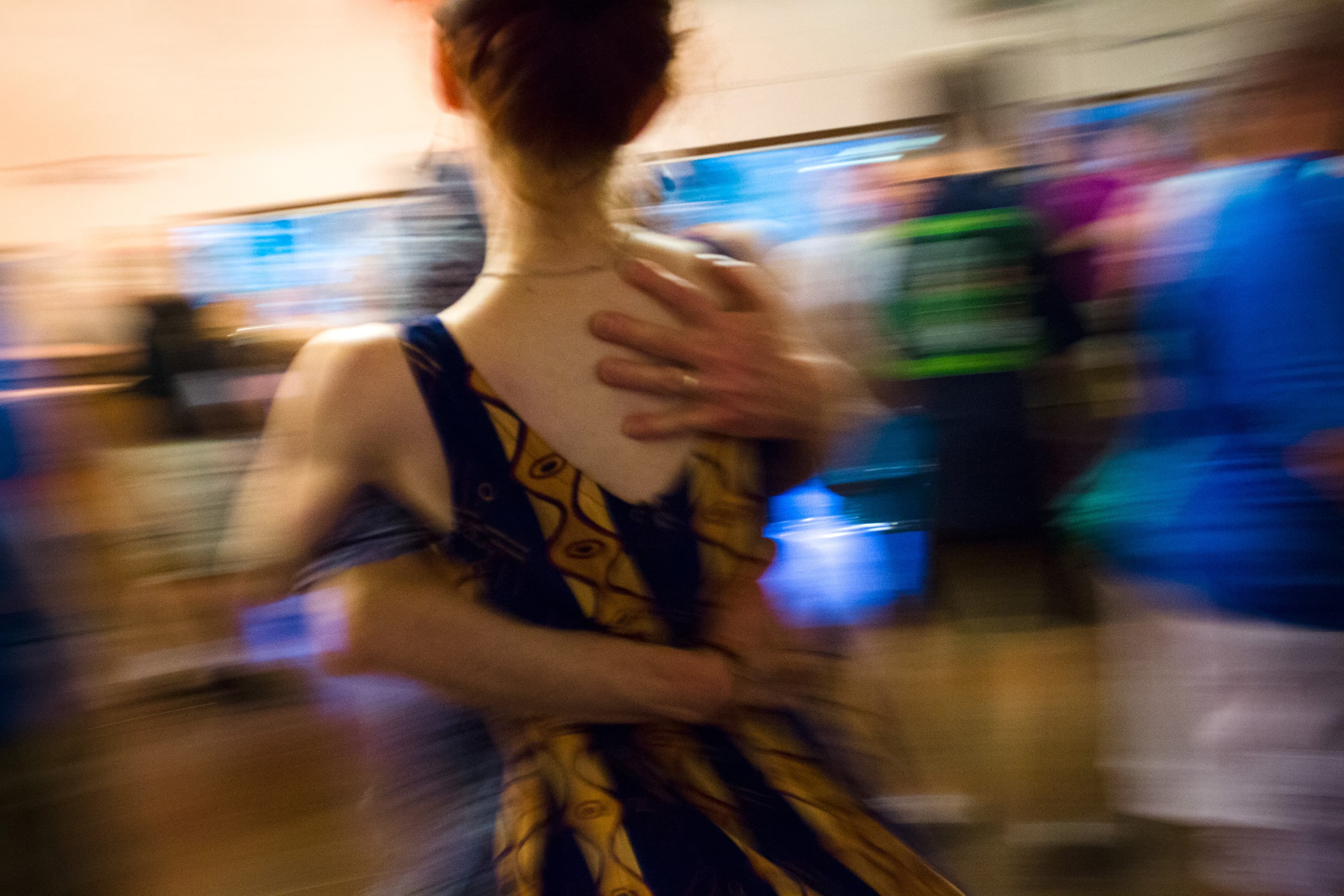 Contra dancers